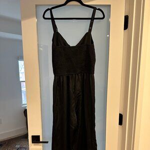 Abercrombie & Fitch Silk Tie Jumpsuit - Black - XL